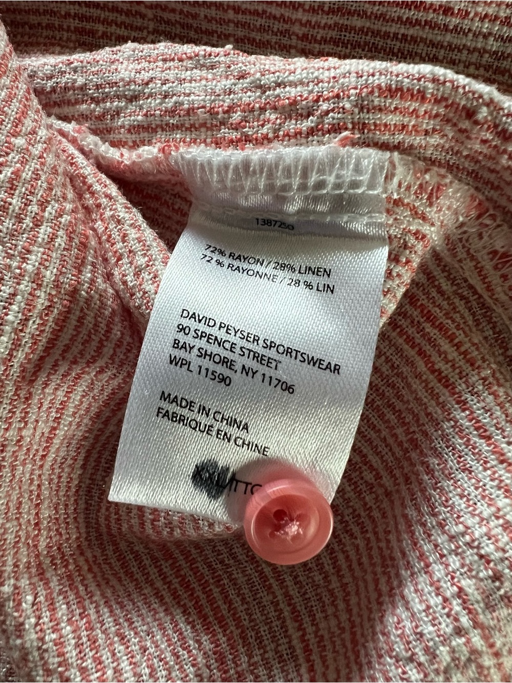 Weatherproof David Peyser Sleeveless Pink Collared Button Part Linen Shirt-XL - Picture 13 of 16